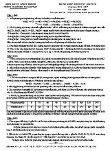 Đề thi chọn đội tuyển học sinh giỏi tỉnh năm học 2016  2017 môn thi Hóa Học
